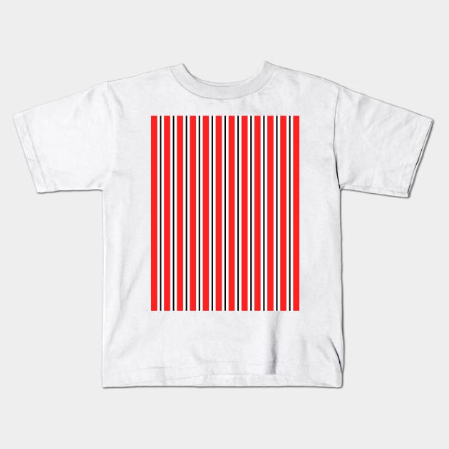 Sheffield United Retro 1991 Home Red White Black Stripes Kids T-Shirt by Culture-Factory